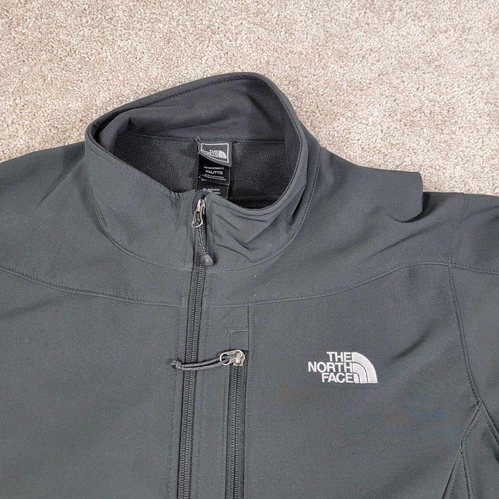 The North Face Apex Bionic Softshell Jacket Mens XXL Gray Windproof Full Zip